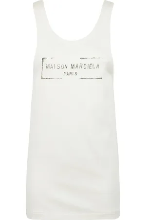 Maison Margiela Top, Dame, , S, Bomuld, Bomuld Tank Top med Logo Print