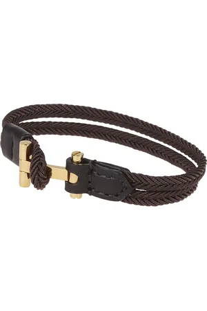 Tom Ford Tilbehør, Herre, Brun, M, Nylon, Nylon Flettet Armbånd