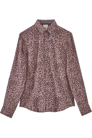 Paul Smith Skjorte, Herre, Flerfarvet, L, Leopard Print Langærmet Skjorte