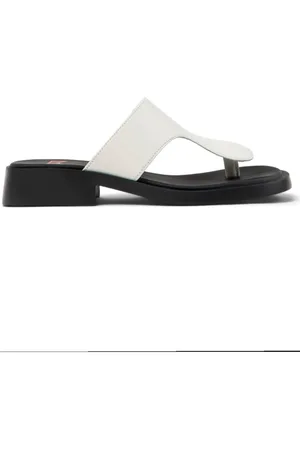 Camper Sko, Dame, Hvid, 38 EU, Læder, Hvide Asymmetriske Komfort Sandaler