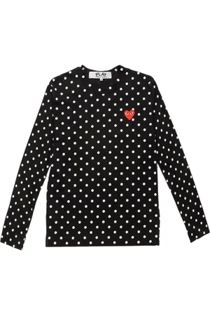 Comme des Garçons Top, Herre, Sort, S, Bomuld, Polka Dot T-Shirt