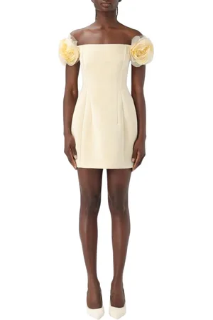 Elisabetta Franchi Kjole, Dame, Gul, S, Sort Blomstret Mini Kjole Elegant Pasform