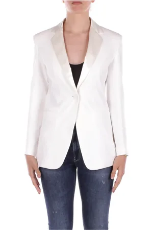 Dondup Jakke, Dame, Hvid, M, Polyester, Hvide Jakker med knaplukning
