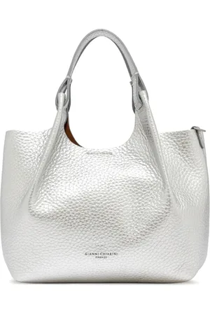 Gianni chiarini Taske, Dame, Grå, ONE SIZE, Uld, Sølv læder skuldertaske Dua Bs9719