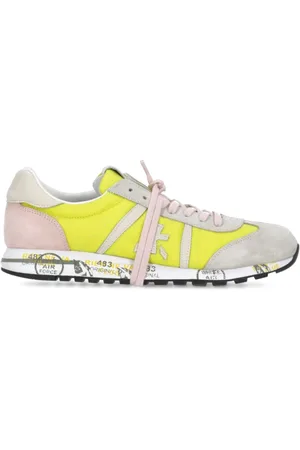 Premiata Sko, Dame, Grøn, 38 EU, Grønne hvide sneakers med kontrastdetaljer
