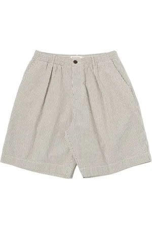 Universal Works Shorts, Herre, Grå, W32, Bomuld, Plisseret spor shorts Derby Grey