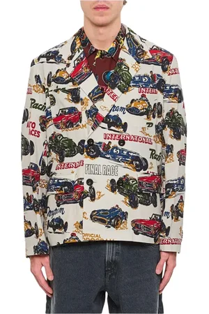 SACAI Jakke, Herre, Flerfarvet, XS, Multifarvet Racingbil Print Sportfrakke