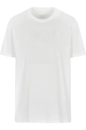 Armani Exchange Top, Herre, Hvid, L, Bomuld, Herre Bomuld Logo T-shirt Hvid