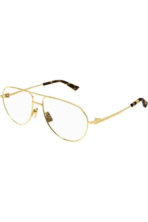 Bottega Veneta Tilbehør, unisex, Gul, 57 MM, Uld, Guld Eyewear Frames Bv1302O Solbriller