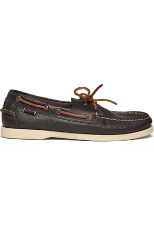 SEBAGO Sko, Herre, Brun, 44 EU, Læder, Brune læder yachting loafers med skridsikker sål