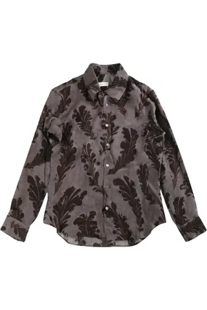 DRIES VAN NOTEN Skjorte, Herre, Grå, L, Klassisk Grå Skjorte med Knappelukning