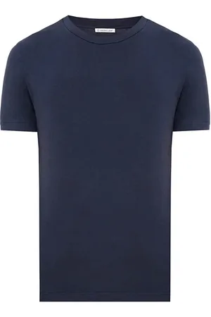 Moncler Top, Herre, Blå, L, Bomuld, Klassisk Bomuld T-shirt til Mænd