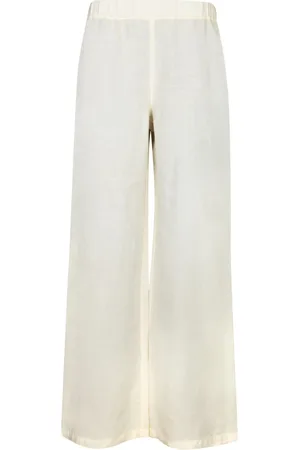 120% Lino Bukser, Dame, , XL, Linned, Bred Skåret Linnedbukser Elastisk Talje