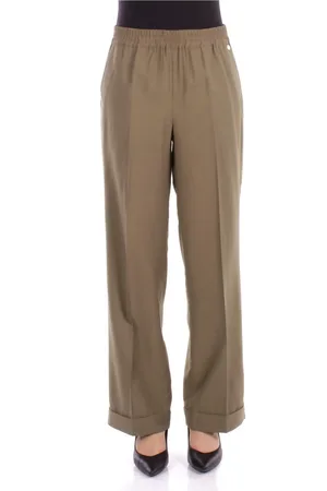 Liu Jo Bukser, Dame, Grøn, S, Polyester, Grønne bukser med frontlogo