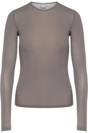 Max Mara Top, Dame, Grå, L, Tyl, Grå Jersey Ubaldo Langærmet Top