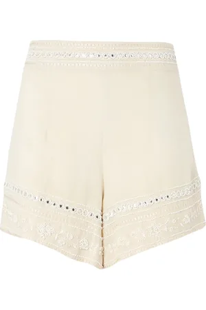 Twin-Set Shorts, Dame, , M, Linned, Broderede Linnedshorts