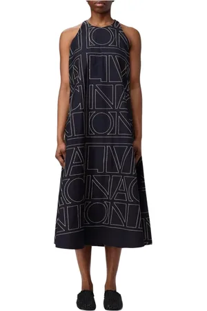 LIVIANA CONTI Kjole, Dame, Sort, XS, Bomuld, Multifarvet Halter Midi Kjole