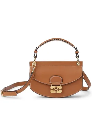Ganni Taske, Dame, Brun, ONE SIZE, Uld, Mini Top Håndtag Karamel Café