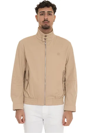 HUGO BOSS Jakke, Herre, , L, Bomuld, Logo Bomberjakke med lynlås