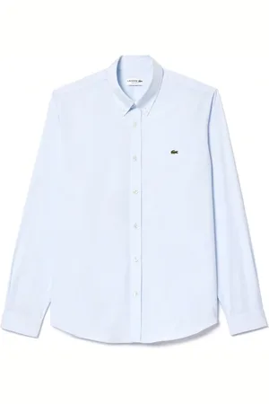 Lacoste Skjorte, Herre, Hvid, 2XL, Bomuld, Hvid Klassisk Skjorte Elegant Stil