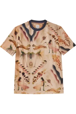 Paul Smith Top, Herre, Flerfarvet, S, Bomuld, Multifarvet Lumiere Print Kortærmet Bomuld T-shirt