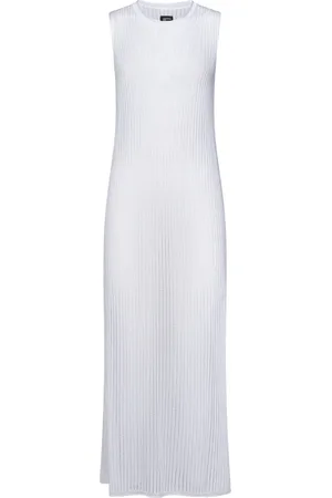 FISICO Kjole, Dame, Hvid, S, Polyester, Hvid Mesh Kjole med Sideslidser