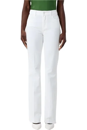 Liu Jo Jeans, Dame, Hvid, W30, Uld, Elegant Hvide Straight Leg Jeans
