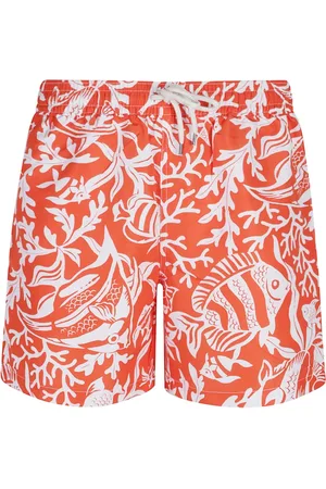Ralph Lauren Badetøj, Herre, Rød, S, Mid Swim Trunk til rejsende