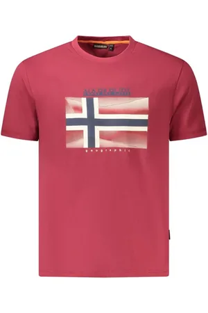 Napapijri Top, Herre, Rød, L, Bomuld, Rød Bomuld Herre T-shirt