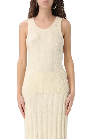 Khaite Top, Dame, , M, Ribbet Strik Tank og Midi Nederdel Sæt