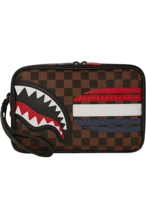 Sprayground Taske, Herre, Brun, ONE SIZE, Fransk Maskine Clutch med Aftageligt Håndtag