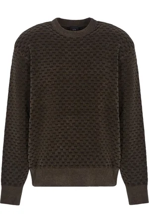 Armani Exchange Strik, Herre, Brun, S, Uld, Stilfulde Sweaters til et Trendy Look
