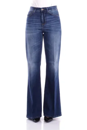 Dondup Jeans, Dame, Blå, W27, Bomuld, Blå Jeans med Logo og Lommer