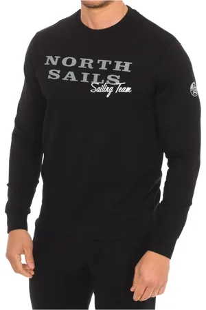 North Sails Sweathshirts & Hoodies, Herre, Sort, XL, Nylon, Ribbet Crew Neck Sweater