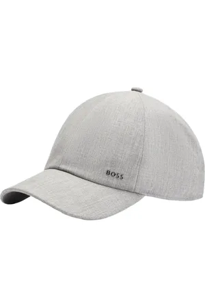 HUGO BOSS Tilbehør, Herre, Grå, ONE SIZE, Uld, Enkel Twill Manopesca Cap med Logo
