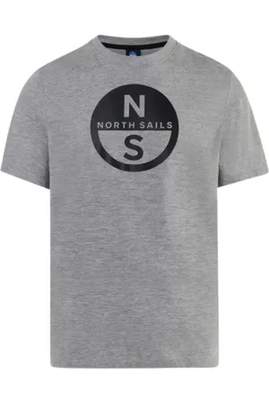 North Sails Top, Herre, Grå, L, Bomuld, Basic Big Logo T-shirt