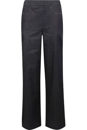 Marni Jeans, Dame, Sort, S, Bomuld, Kontraststing Brede Benbukser