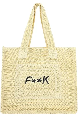 F**K Taske, Dame, , ONE SIZE, Uld, Sommer Tote Taske med Broderet Logo