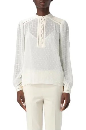 Twin-Set Bluser & Skjorter, Dame, Hvid, 2XS, Polyester, Polkaprikket Bluse