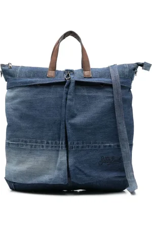 MC2 SAINT BARTH Taske, Herre, Blå, ONE SIZE, Denim, Blå Denim Messenger Taske