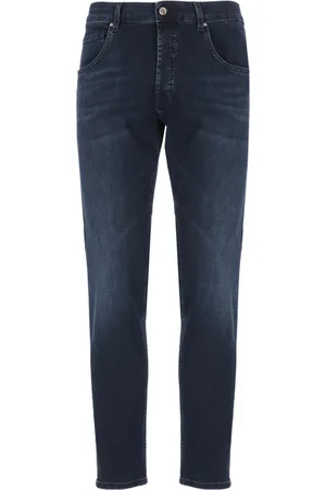 Don the Fuller Jeans, Herre, Blå, W34, Bomuld, Blå Bomuldsjeans med Broderi