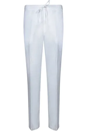 120% Lino Bukser, Herre, Hvid, M, Uld, Stilfulde Linnedbukser