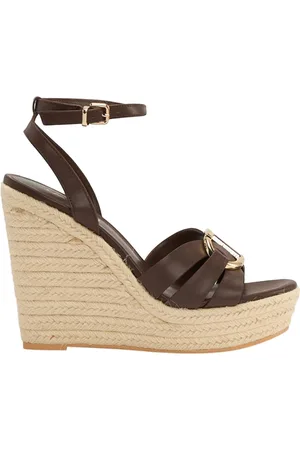 Twin-Set Sko, Dame, Brun, 37 EU, Brun Sommer Sandaler til Kvinder