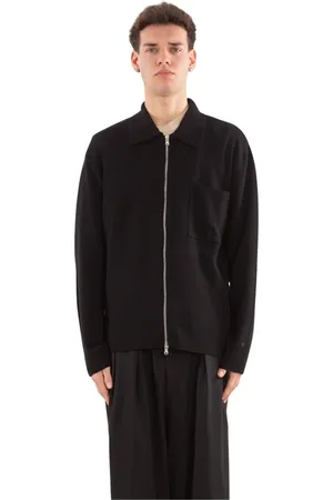 Seven Gauge Jakke, Herre, Sort, XL, Bomuld, Lynlås Bomuld Crepe Overshirt