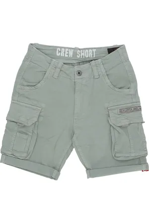 Alpha Industries Shorts, Herre, Grøn, W32, Bomuld, Grønne Cargo Shorts med opsmøgede kanter