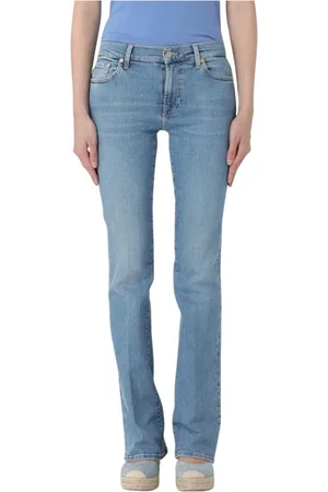 7 for all Mankind Jeans, Dame, Blå, XS, Bomuld, Klassiske Bootcut Jeans