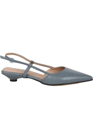 Pomme D´Or Sko, Dame, Blå, 36 EU, Læder, Tonal Metal Slingback Sko