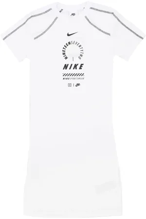 Nike Kjole, Dame, Hvid, M, Bomuld, Hvid Sportstøj Kjole Kortærmet Letvægts