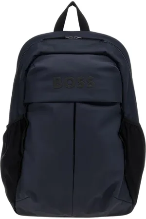 HUGO BOSS Taske, Herre, Blå, ONE SIZE, Uld, Stilfuld Blå Rygsæk