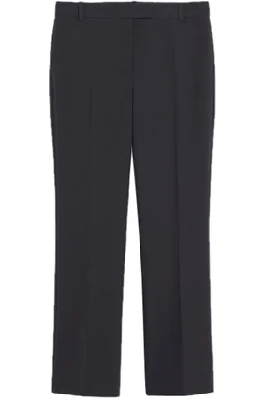 Max Mara Bukser, Dame, Sort, S, Bomuld, Sort Bomuld Blandet Flare Bukser